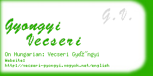 gyongyi vecseri business card